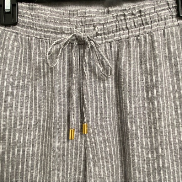 ELLEN TRACY / Striped Linen Pants Size S - Picture 6 of 12